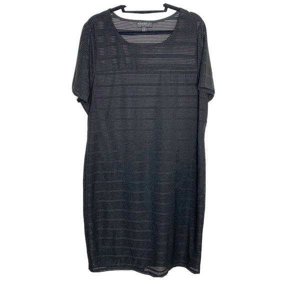 Forever21 Plus Bodycon Mini Dress Solid Black 3X - Picture 1 of 8
